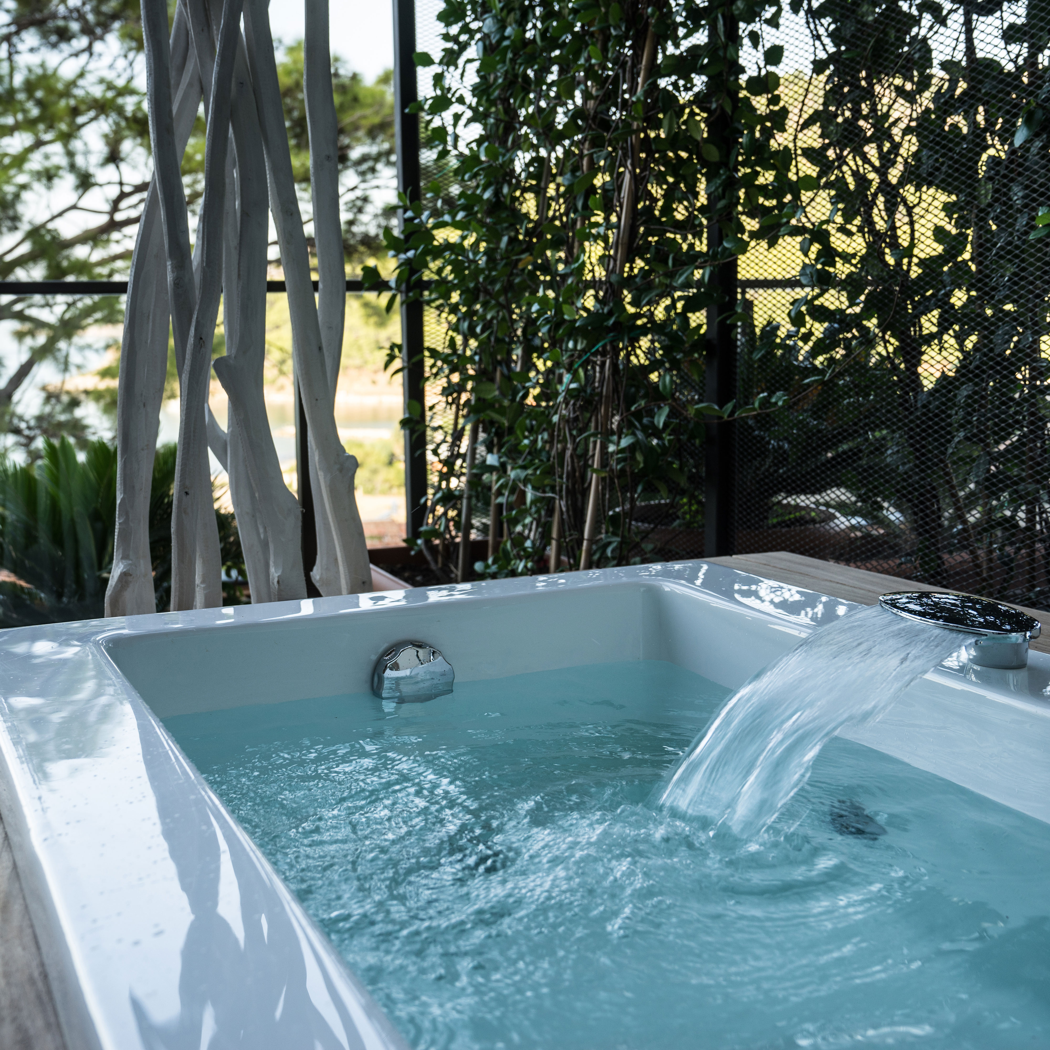 Image of outdoor spa bath